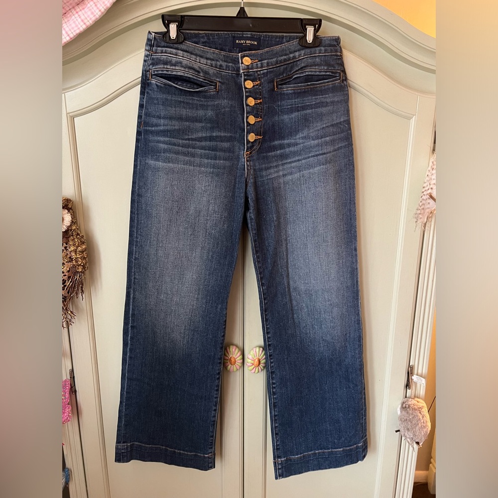 Ramy Brook Cropped Button Jeans